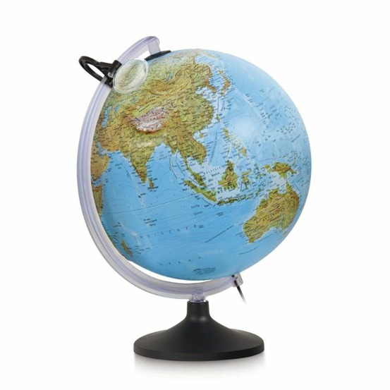 Globe terrestre lumineux en relief ø 30 cm - urano relief