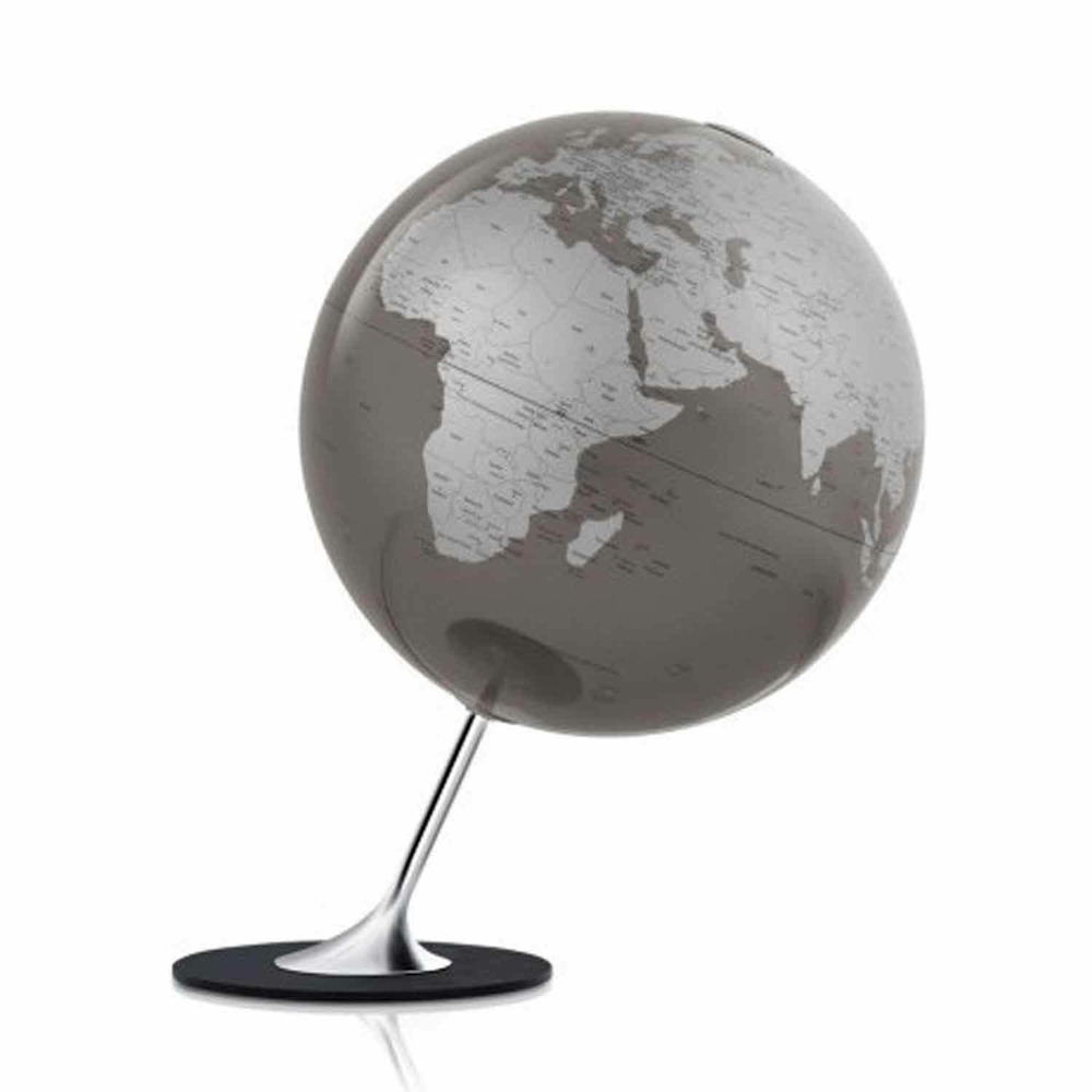 Globe terrestre anglo ø 25 cm - ardoise métal