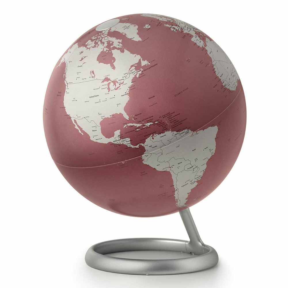 Globe terrestre lumineux evolve ø 30 cm - rouge