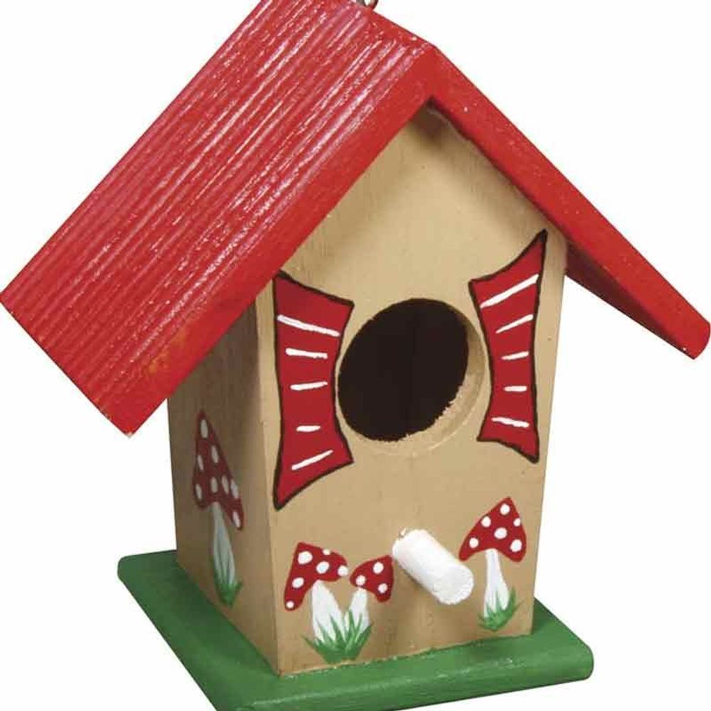 Relaxdays Nichoir à oiseaux HOME SWEET HOME pour petits oiseaux bois porte HxlxP 21,5 x 12 x 15,2 cm à suspendre, vert rouge Relaxdays Nichoir à oiseaux HOME SWEET HOME pour petits oiseaux bois porte HxlxP 21,5 x 12 x 15,2 cm à suspendre, vert rouge