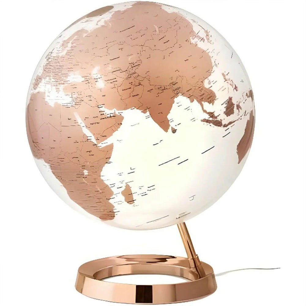 Globe terrestre lumineux light & colour ø 30 cm - métal cuivré