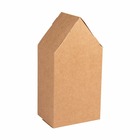 Kit boîte à plier - maison - kraft - 20 x 10 x 7,5 cm