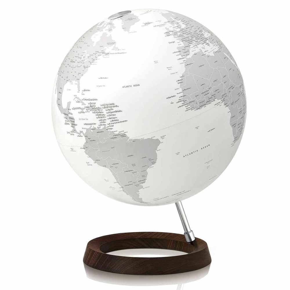 Globe terrestre lumineux full circle reflection ø 30 cm - blanc | Truffaut
