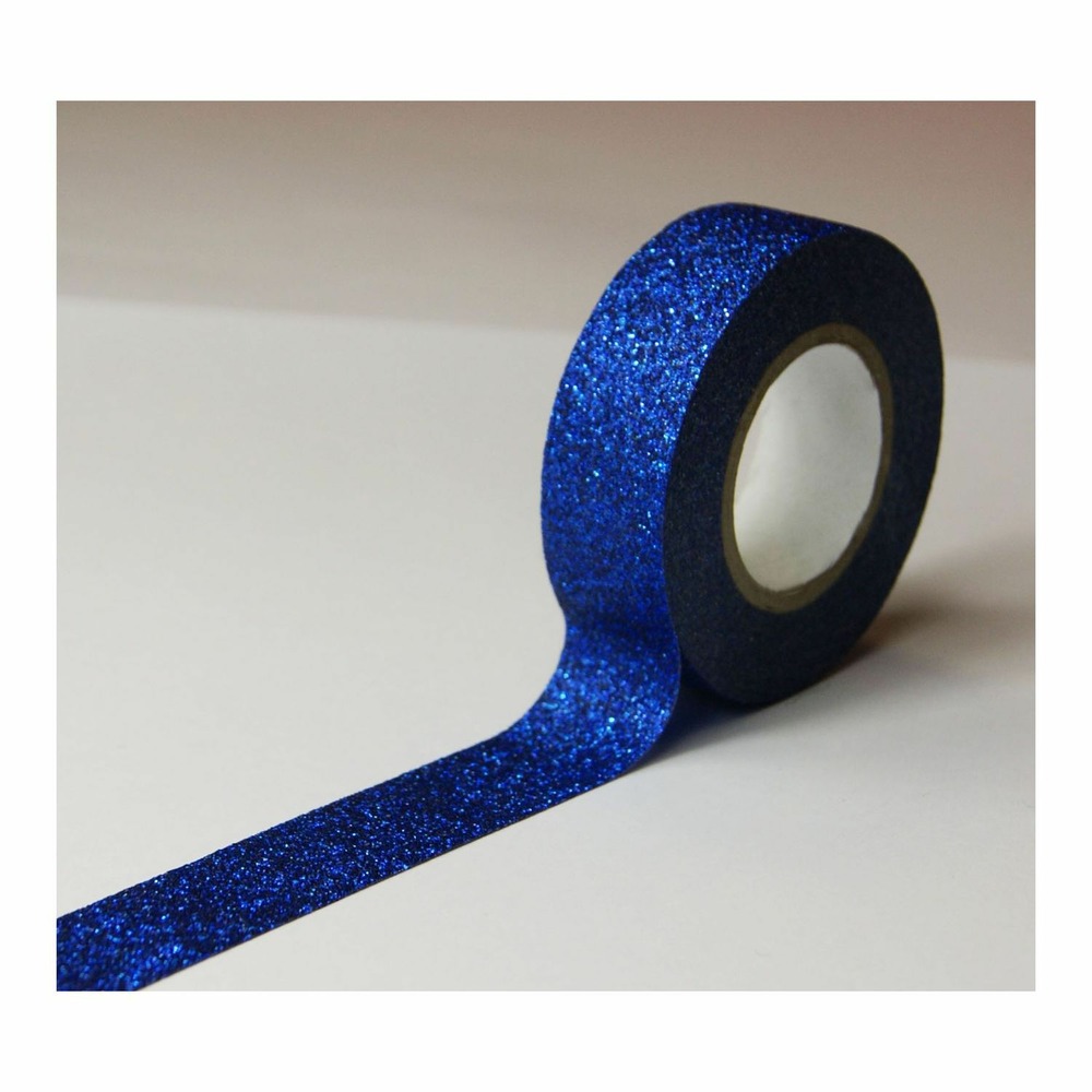 Masking tape bleu nuit paillettes repositionnable 15 mm x 10 m
