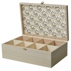 Boîte à bijoux en bois à customiser 25 x 20 x 6,5 cm