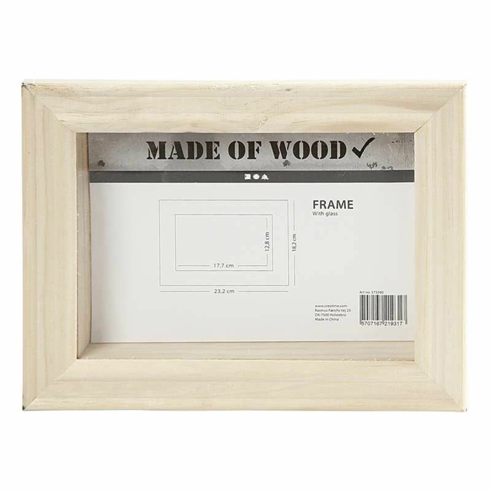 Cadre en bois 3d - 23,2 x 18,2 x 2,5 cm