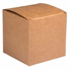 Kit boîte à plier - carré - kraft - 10 x 10 x 10 cm