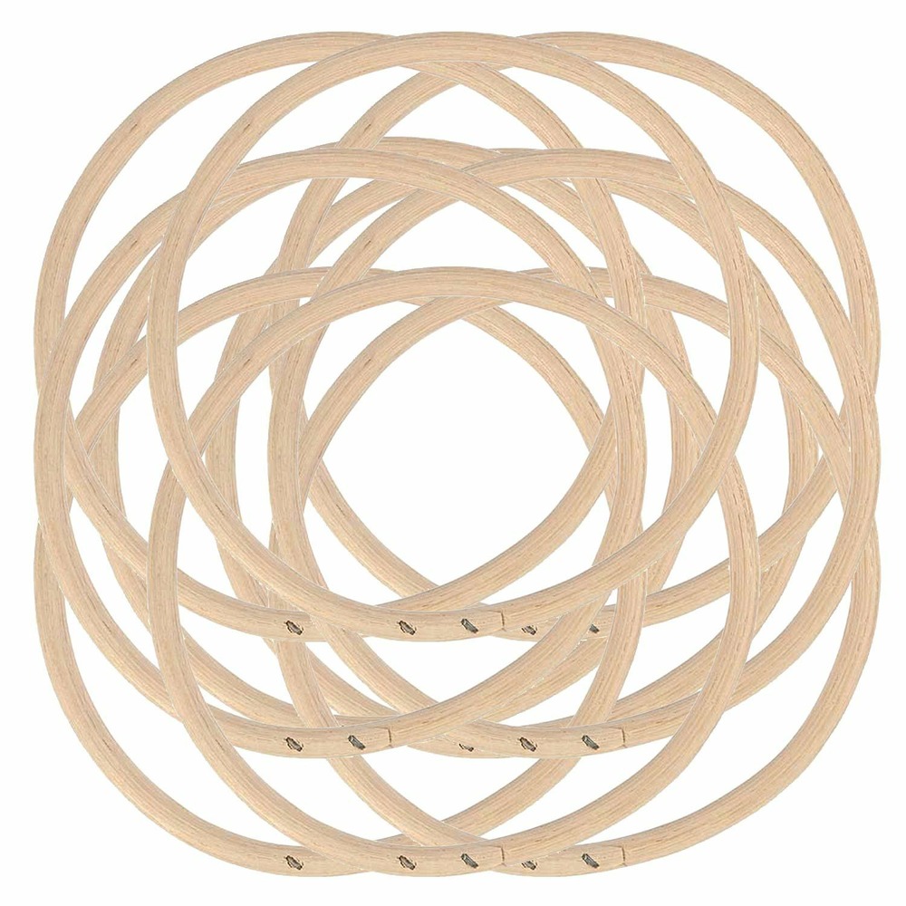 10 anneaux en bambou ø 15,3 cm