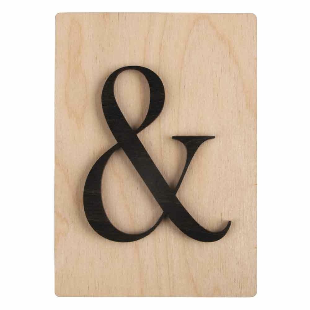 Lettre en bois 14,8 x 10,5 cm - &