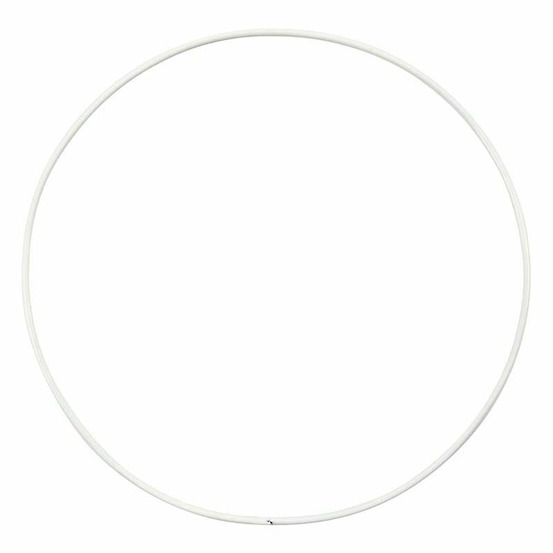 10 cercles en métal blanc - ø 15 cm