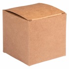 Kit boîte à plier - carré - kraft - 7,5 x 7,5 x 7,5 cm
