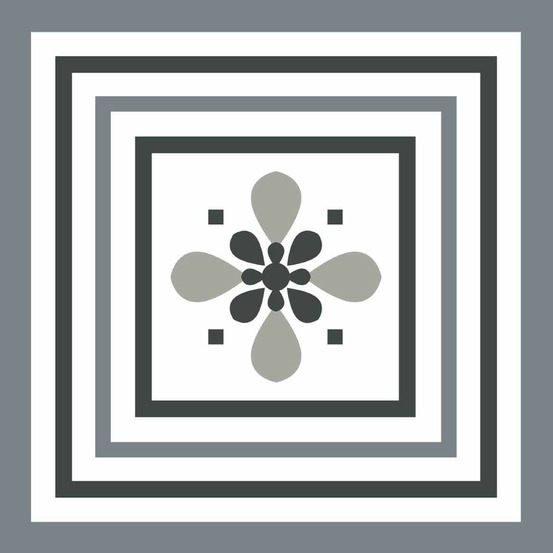 Stickers carrelage 15 x 15 cm - fleur de lys graphique