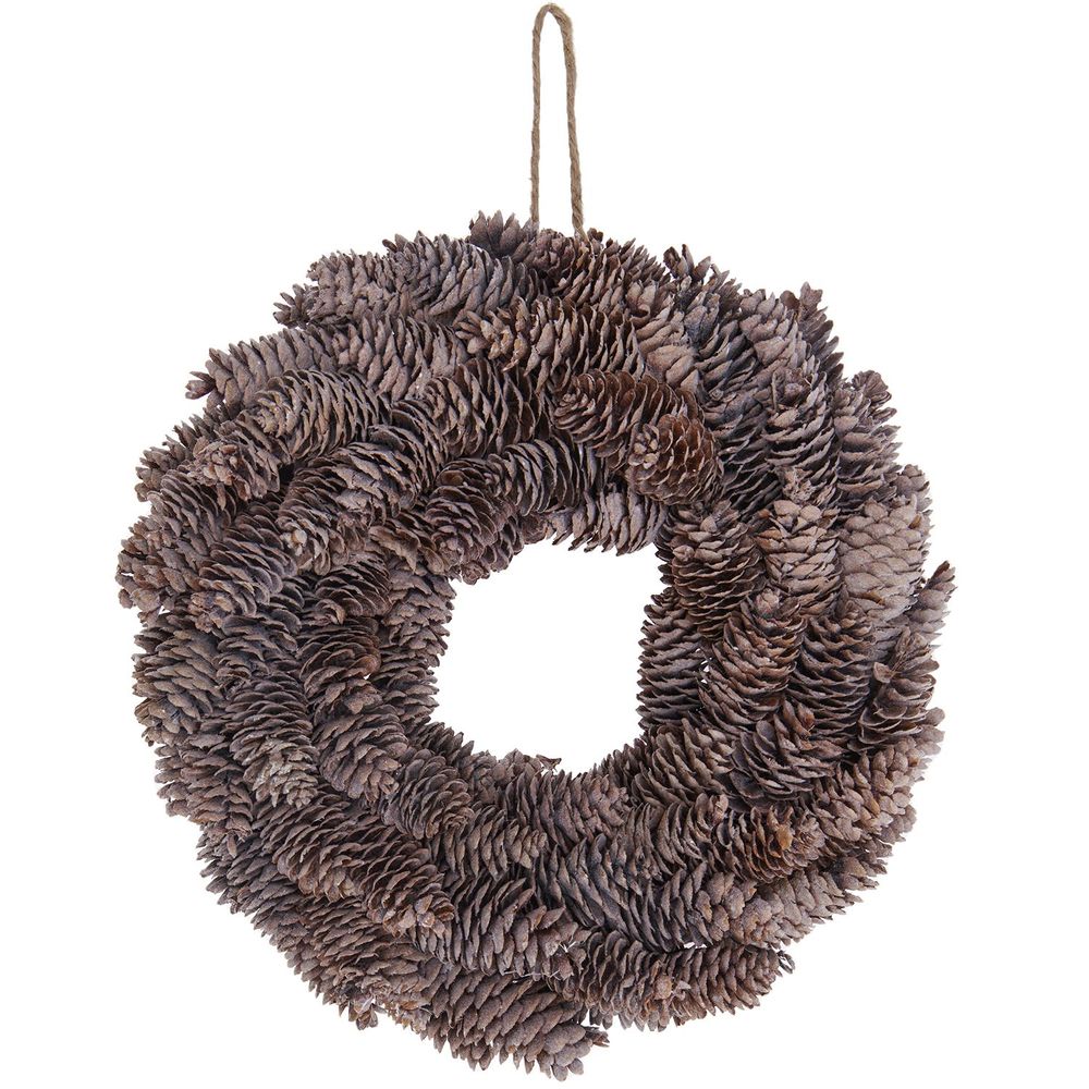 SHareconn Guirlande De Noël Nixon PE 274cm Avec Pommes De Pin Et Baies Rouges - Décoration Festive Naturelle