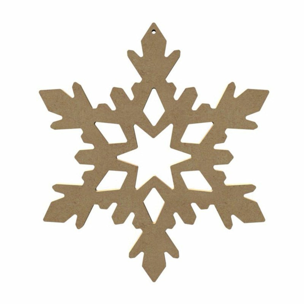 Flocon de neige en bois mdf à décorer - 23 x 23 cm