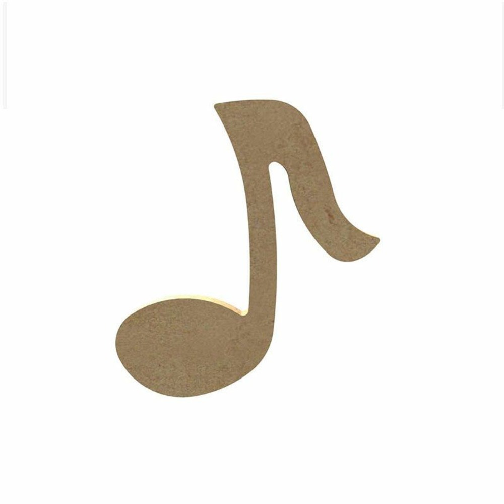 Note de musique en bois mdf à décorer - 11 x 10 cm