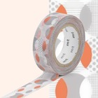 Masking tape - cercles orange - 1,5 cm x 7 m