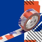 Masking tape orange et bleu - 1,5 cm x 7 m