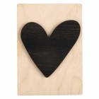 Forme en bois 14,8 x 10,5 cm - cœur