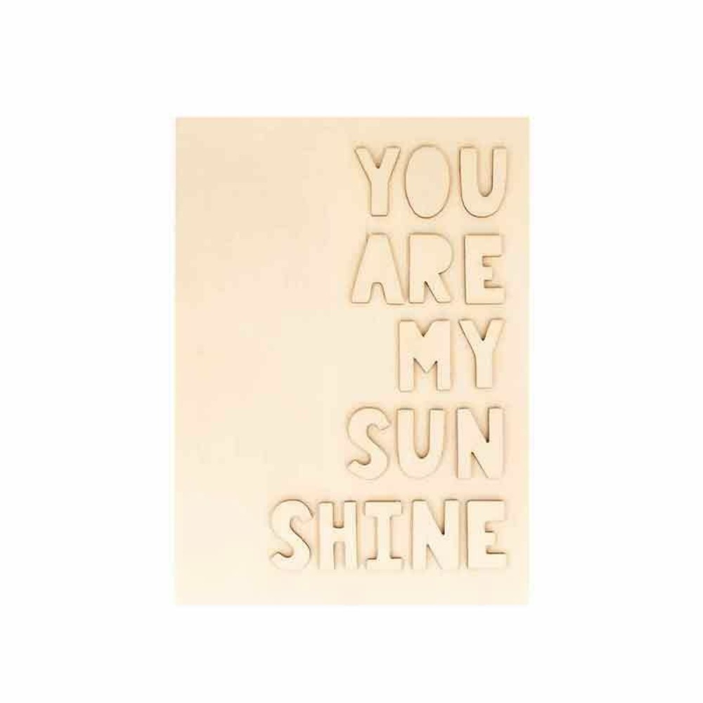 Plaque en bois you are my sunshine - 18 x 25 cm