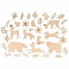 35 mini décorations animaux et végétaux en bois