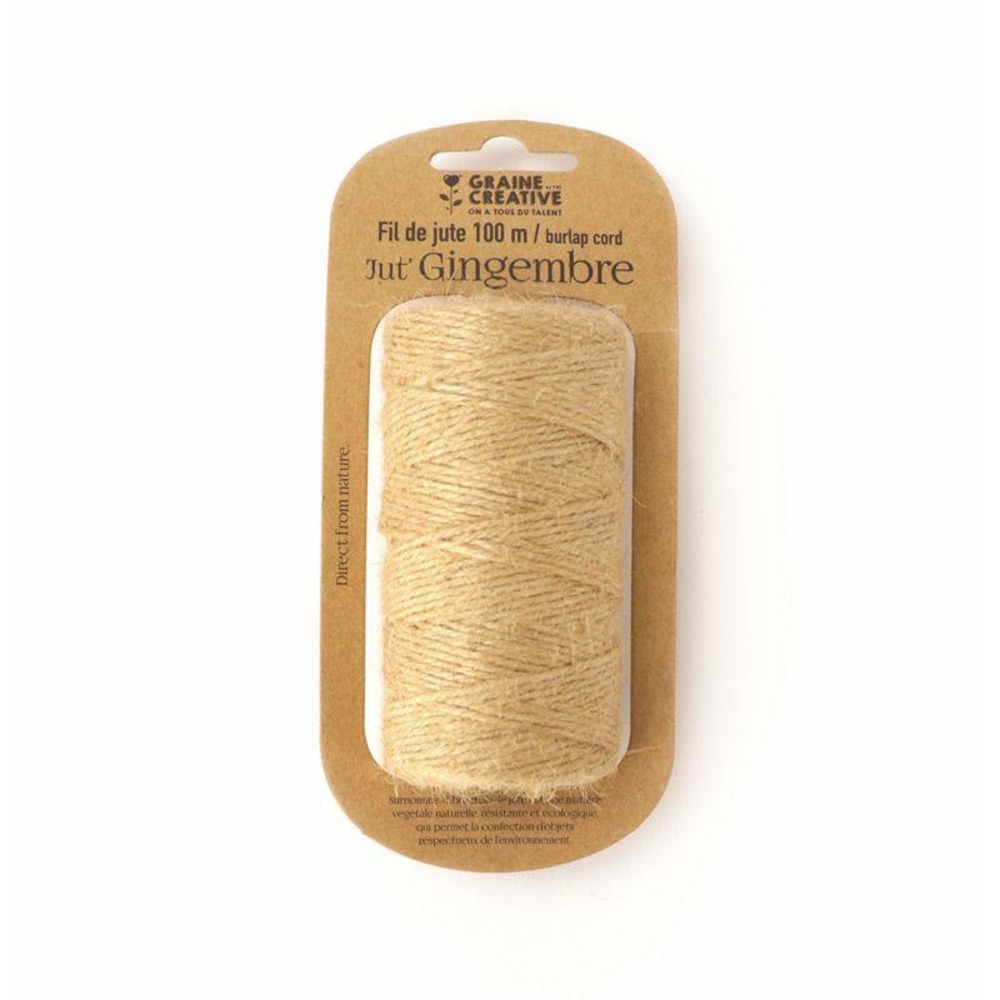 Bobine de fil de jute - naturel - 100 m x 2 mm