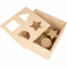 Boîte à formes en bois - 16 x 16 x 10 cm