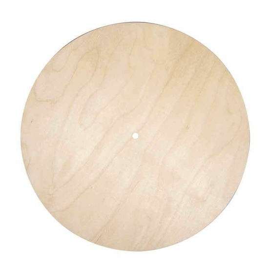 Plaque en bois ronde 30 cm pendule