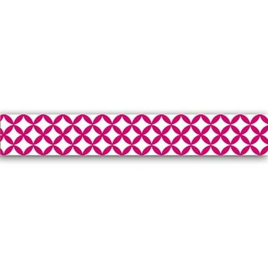 Masking tape fuchsia et blanc 10 m
