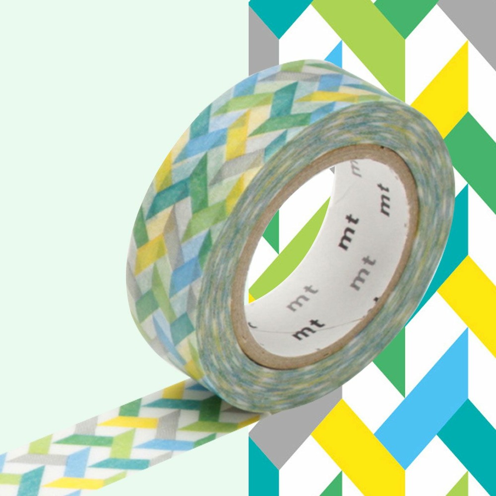 Masking tape multicolore tons froids - 1,5 cm x 7 m