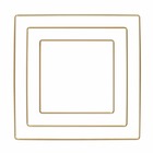 3 anneaux en métal carré doré - 20, 25 et 30 cm
