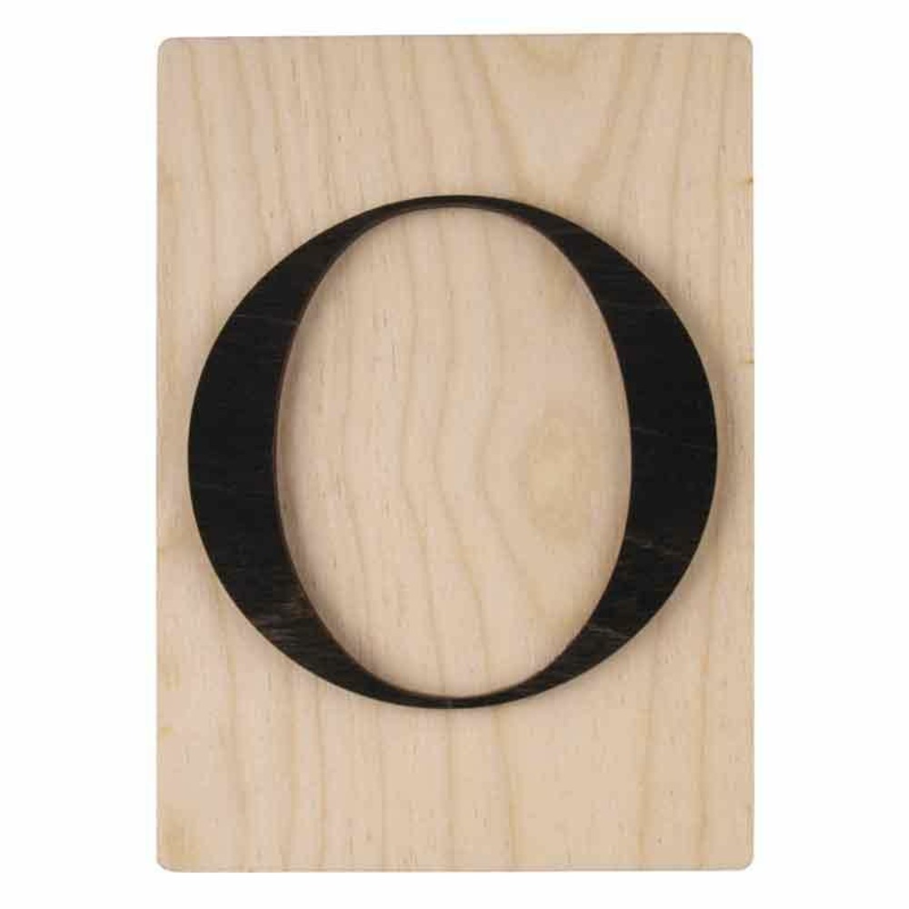 Lettre en bois 14,8 x 10,5 cm - o