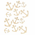 60 mini décorations en bois - ancres de bateau