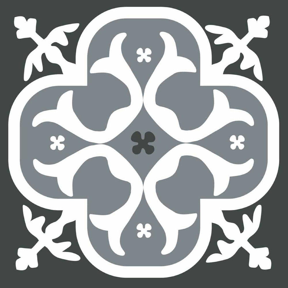 Stickers carrelage 15 x 15 cm - lys noir