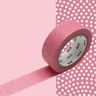 Masking tape à pois samekomon - rose pastel - 1,5 cm x 7 m