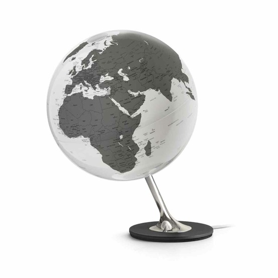 Globe terrestre lumineux anglo ø 25 cm - charbon