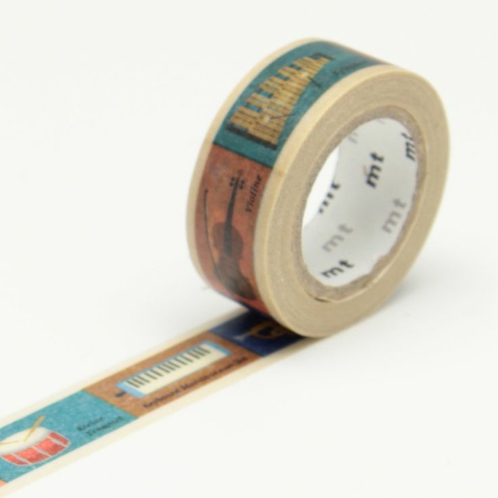 Masking tape kids - instrument multicolore - 1,5 cm x 7 m