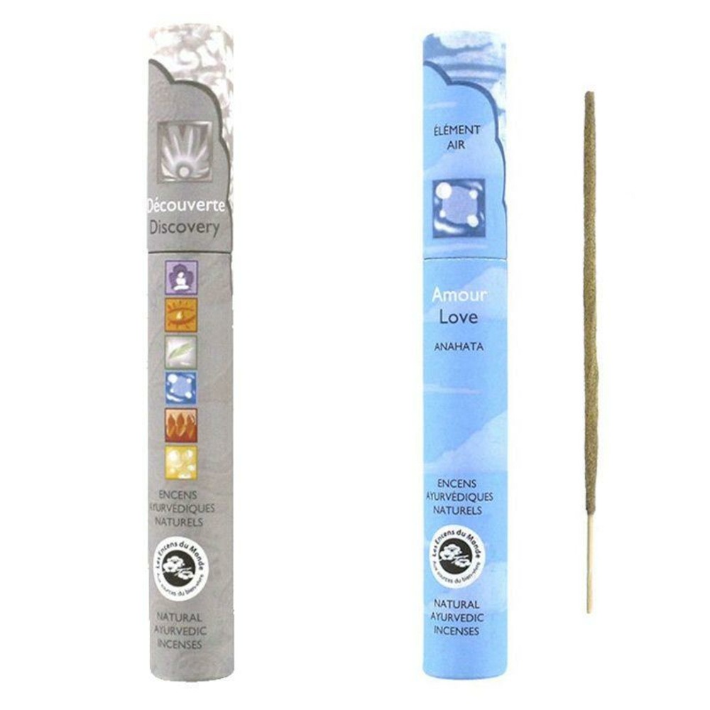 30 bâtonnets d'encens ayurvédique amour & découverte