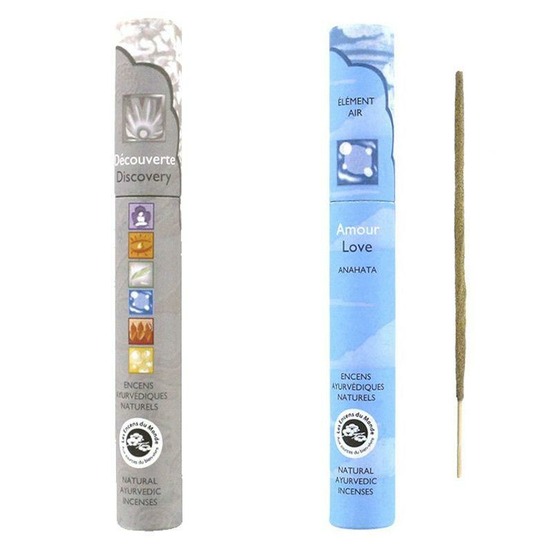 30 bâtonnets d'encens ayurvédique amour & découverte