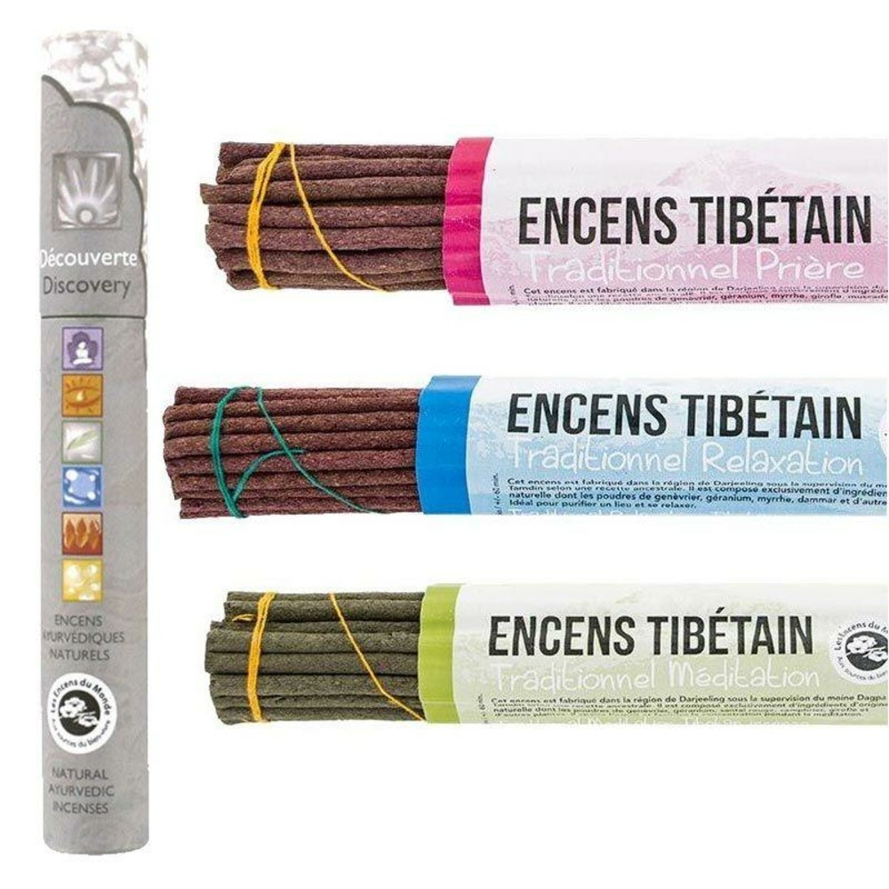Encens tibétain 95 bâtonnets + encens ayurvédique découverte 14 bâtonnets