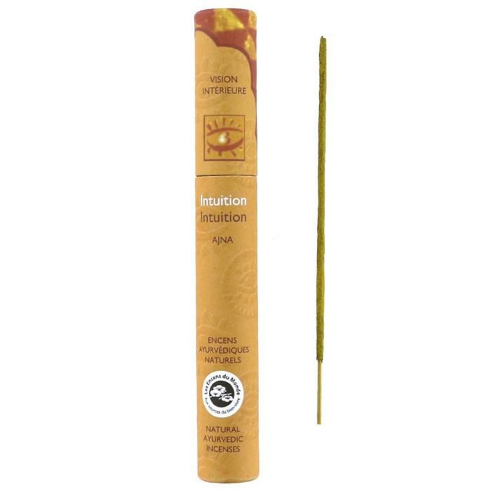 16 bâtonnets d'encens ayurvédique naturel - intuition