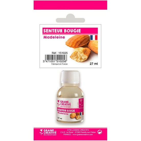 Parfum pour bougies 27 ml - senteur madeleine