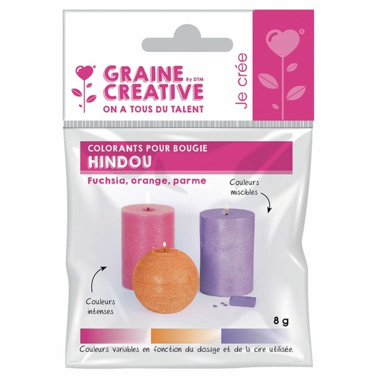 3 colorants solides pour bougies - hindou