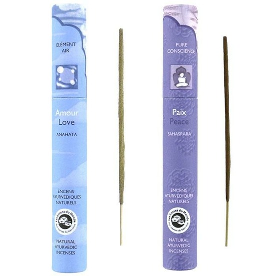 Duo d'encens ayurvédiques - amour & paix