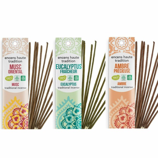 Coffret encens traditionnels indien - 3 x 20 bâtonnets