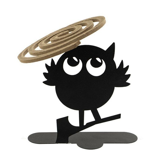 Porte-spirales d'encens - chou le hibou noir