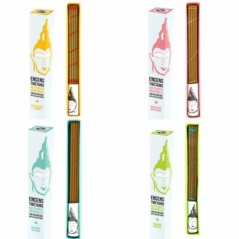 Coffret encens tibétain - equilibre des énergies - 4 x 16 bâtonnets