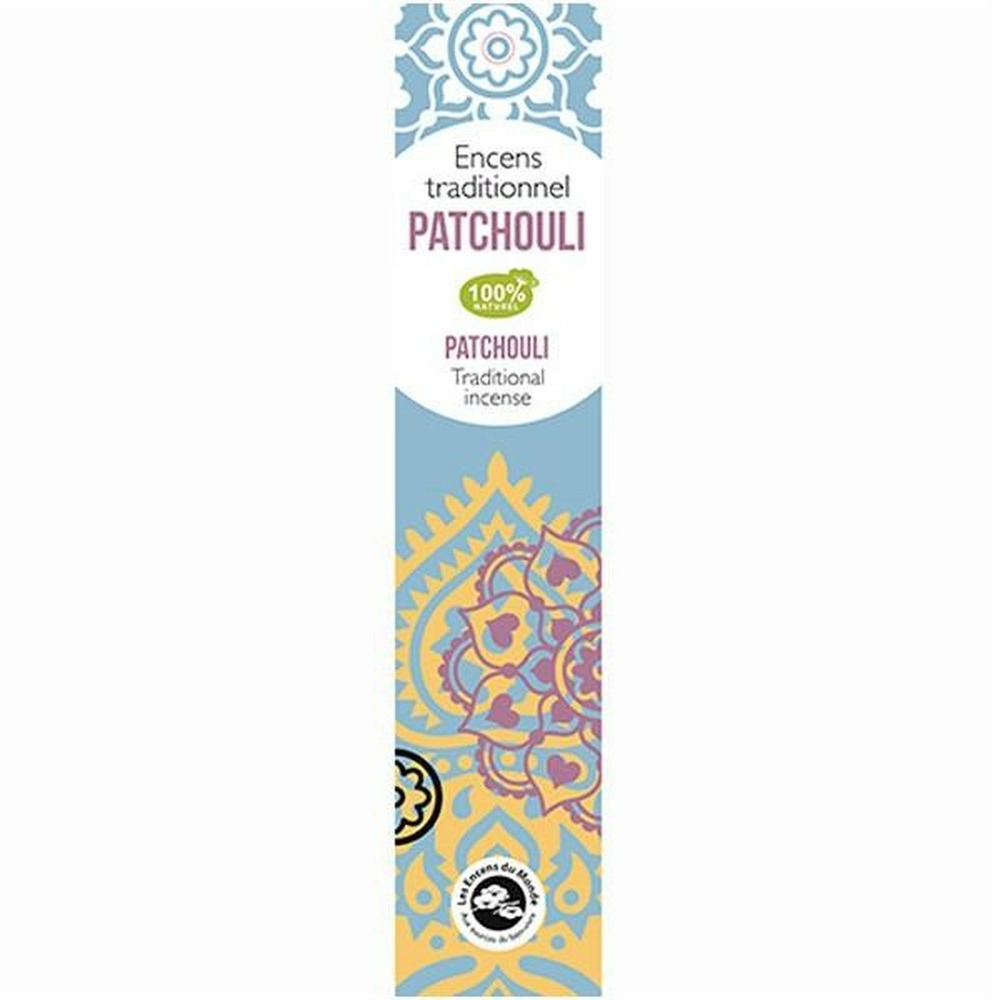 Encens indien au patchouli 60 bâtonnets 45 min