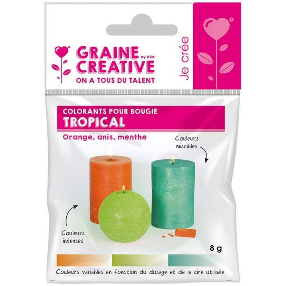 3 colorants solides pour bougies - tropical