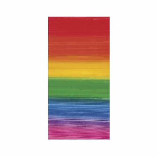 Feuille de cire arc-en-ciel 20 x 10 cm - rayures horizontales
