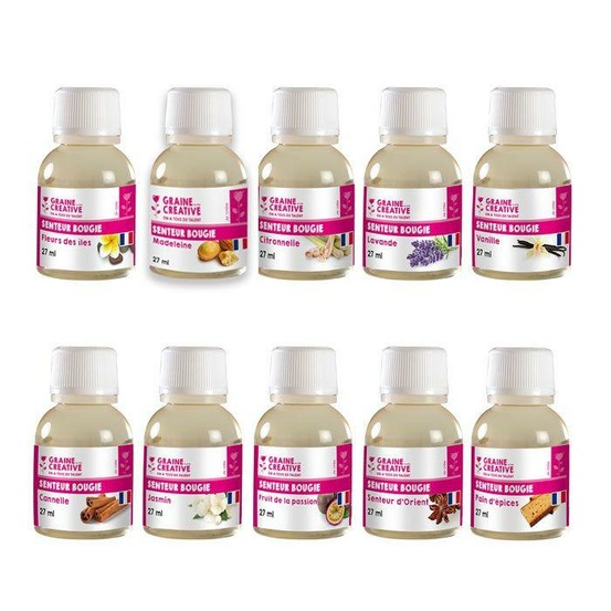 Coffret 10 parfums pour bougies à faire soi-même 27 ml